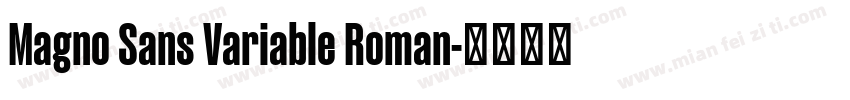 Magno Sans Variable Roman字体转换